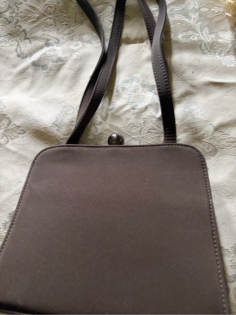 Nine West Brown Shoulder Bag with Knot-Top Closure